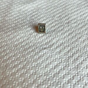 Sterling Silver Pandora V Initial Charm